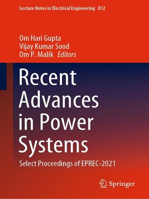 cover image of Recent Advances in Power Systems